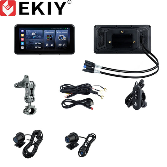6.25" Wireless Carplay Moto Android Auto Portable Digital Motorcycle Dashboard GPS Navigation Display Screen TPMS Monitor